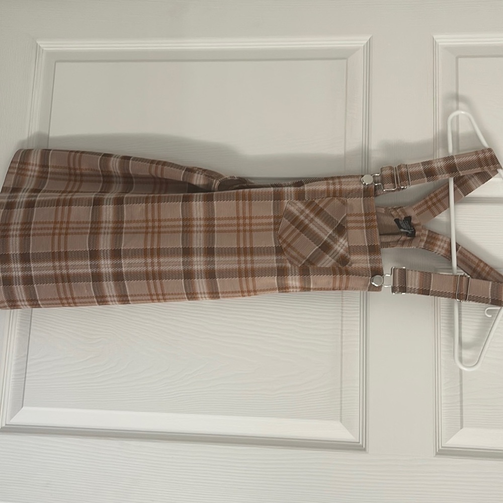 Plaid romper dress